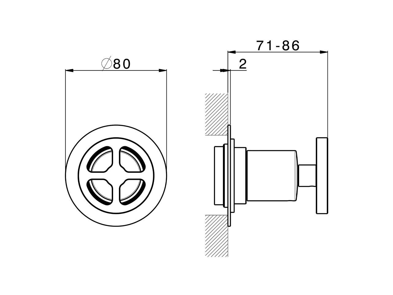 Parte externa llave de paso GRACE_MN003310 - v1