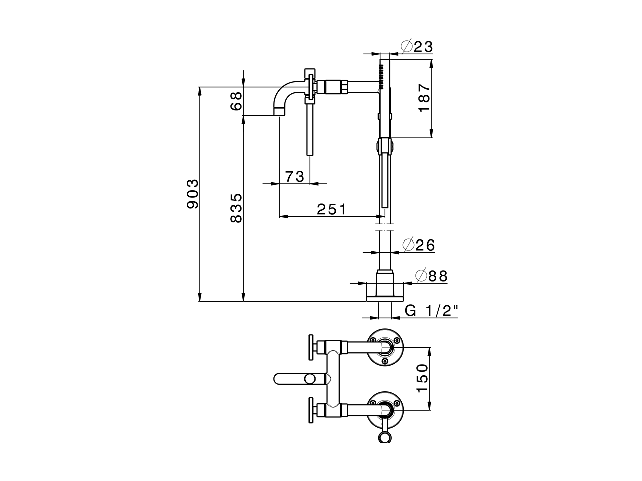 Bañera sobre columnas de suelo GRACE_MN004200 - v1