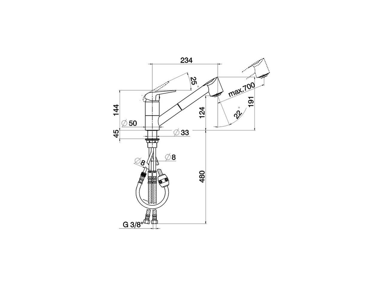 Fregadero monomando ducha extraíble KITCHEN_PO002570 - v1