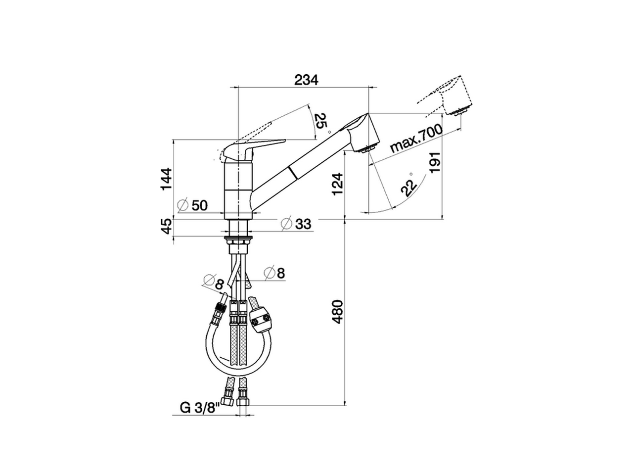 Fregadero monomando EnergySave ducha extraible KITCHEN_PO002575 - v1