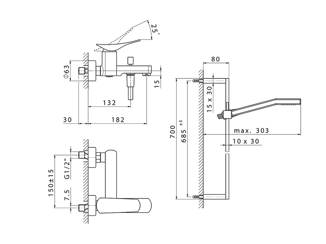 Bañera monomando con duplex ROADSTER ACCENT_RA000060 - v1