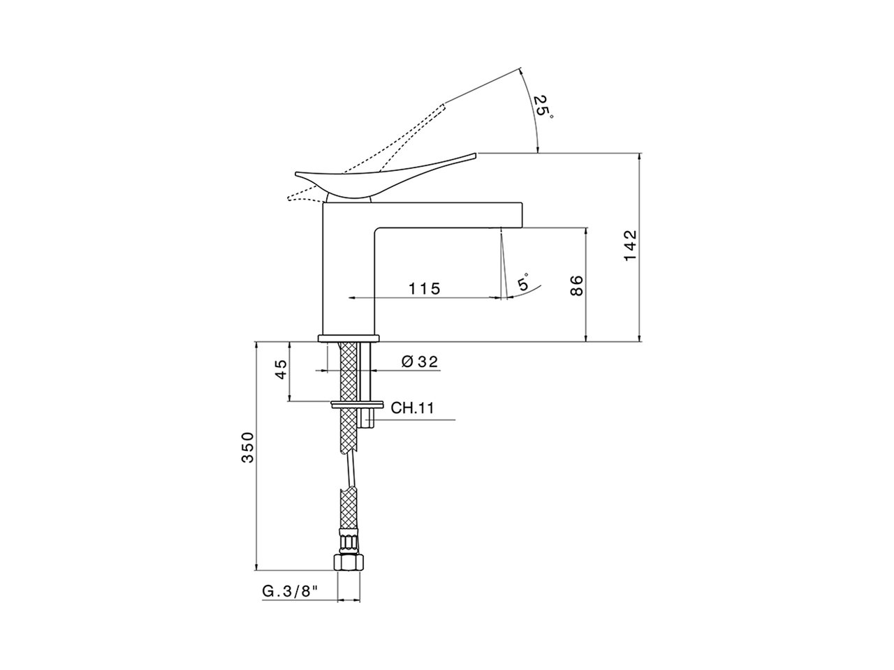 Lavabo monomando ROADSTER ACCENT_RA000540 - v1