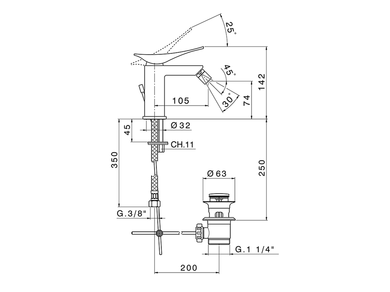 Bidé monomando ROADSTER ACCENT_RA000550 - v1