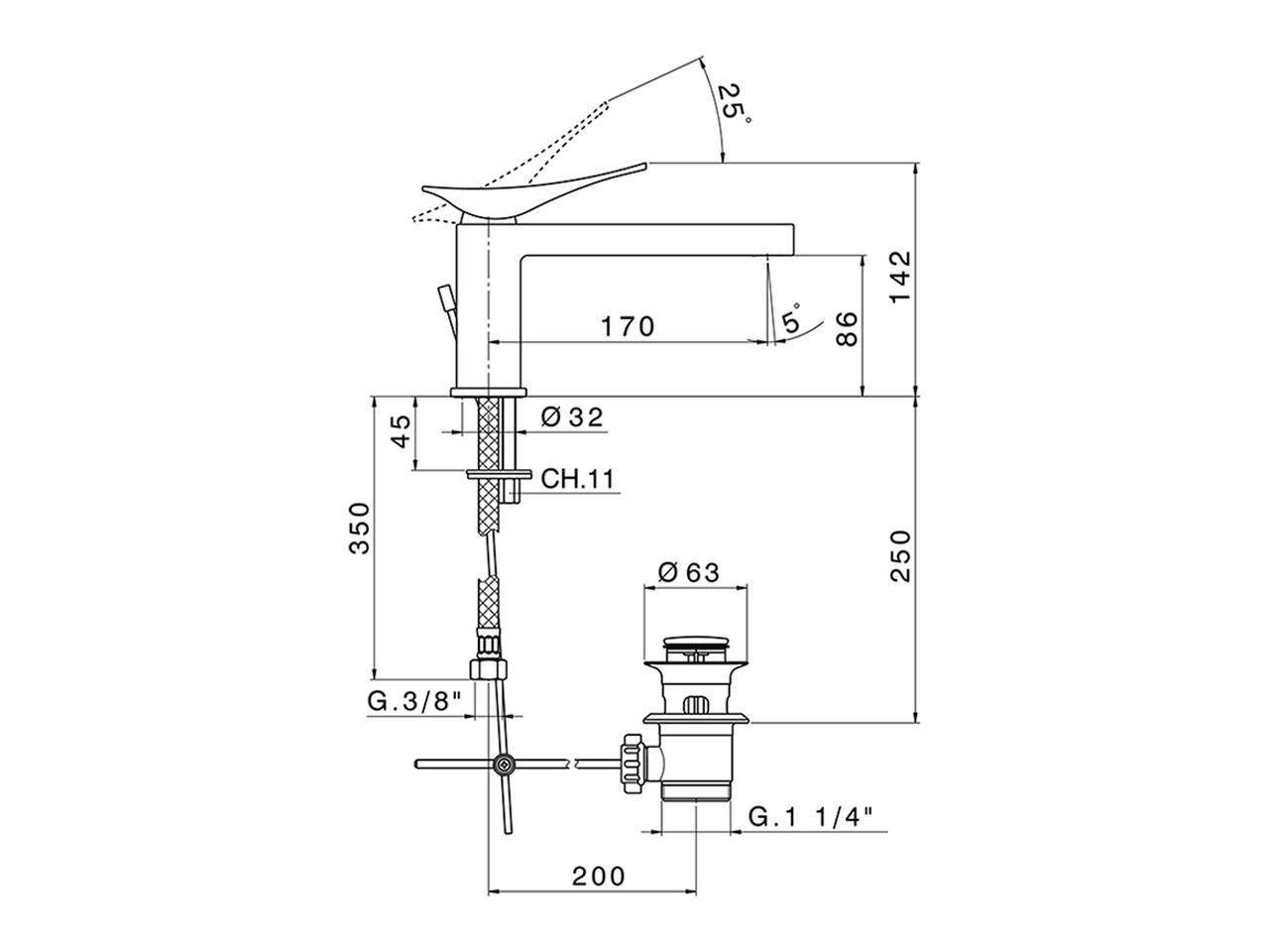 Lavabo monomando ROADSTER ACCENT_RA001510 - v1