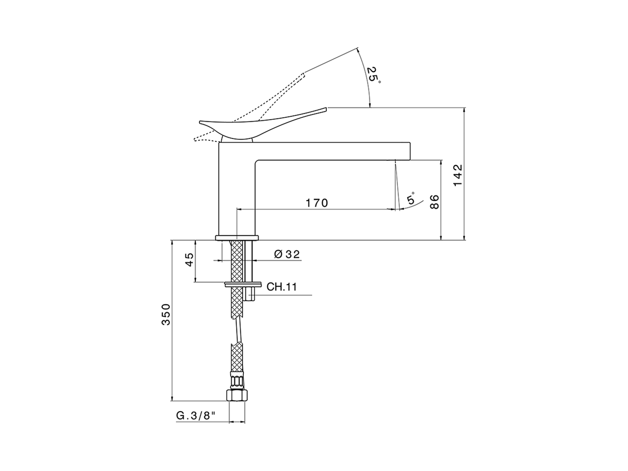 Lavabo monomando ROADSTER ACCENT_RA001540 - v1