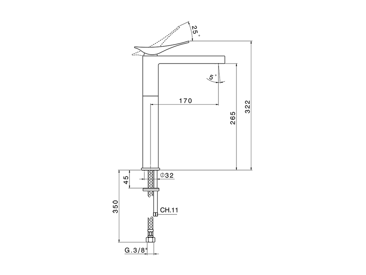 Lavabo monomando alto ROADSTER ACCENT_RA003540 - v1