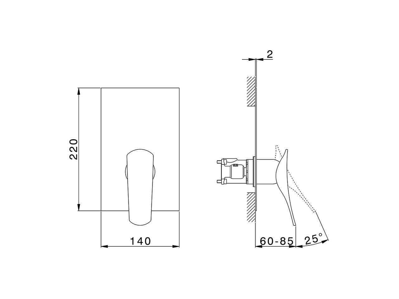 Conjunto Monomando para One-Box ONE BOX_RA0BM010 - v1