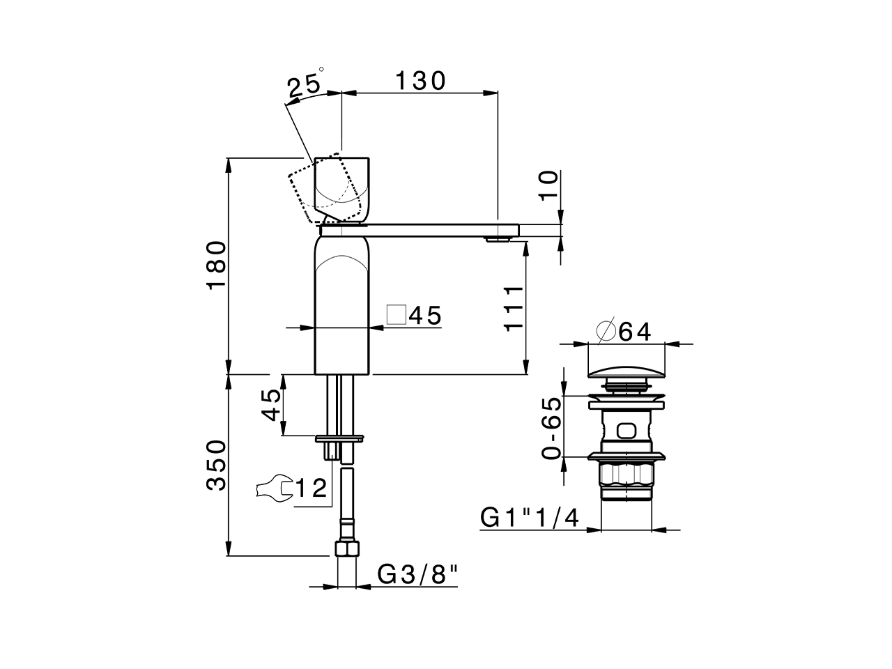 Lavabo monomando large HI-RISE_RI000494 - v1