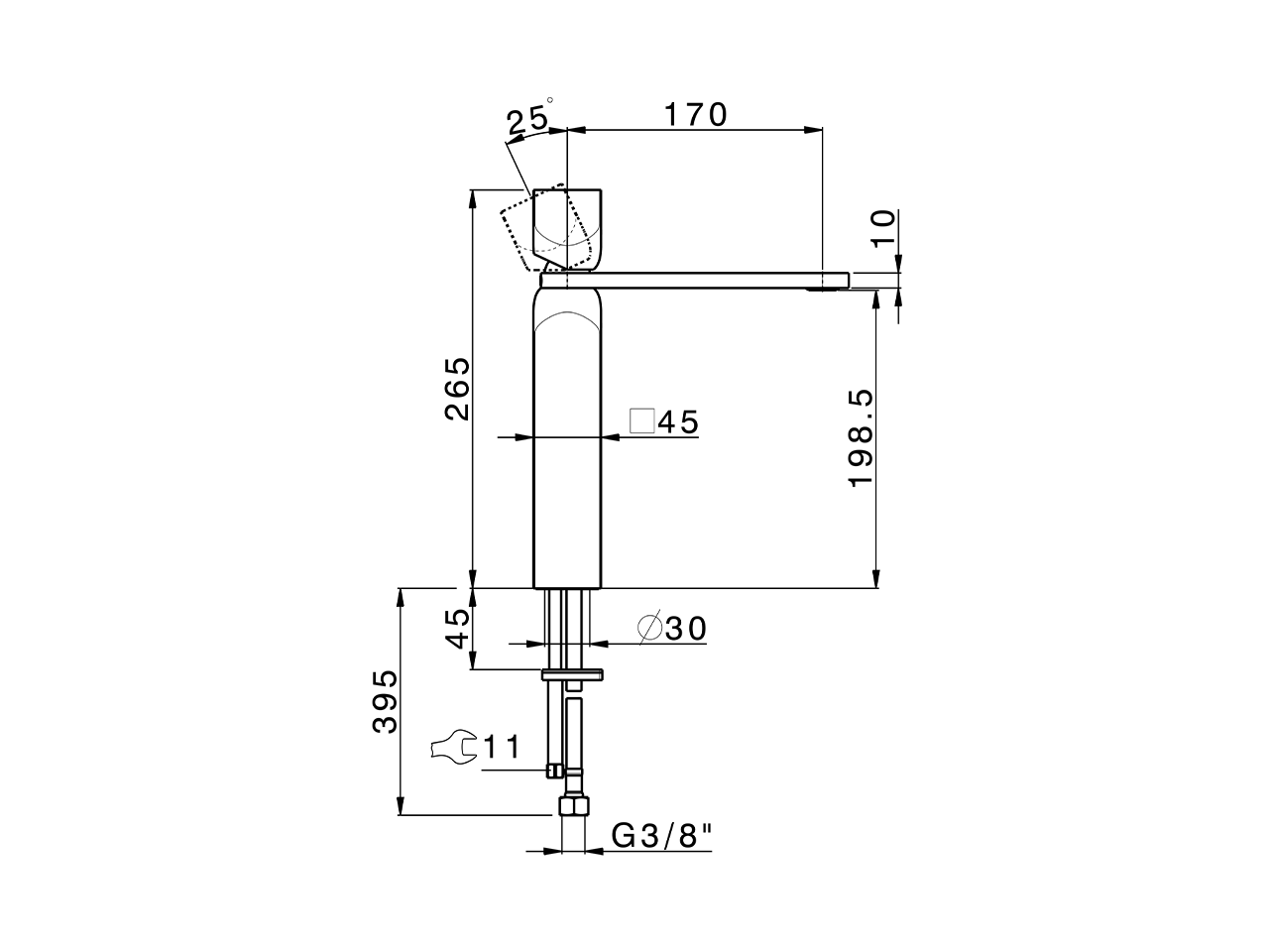 Lavabo monomando alto HI-RISE_RI003544 - v1