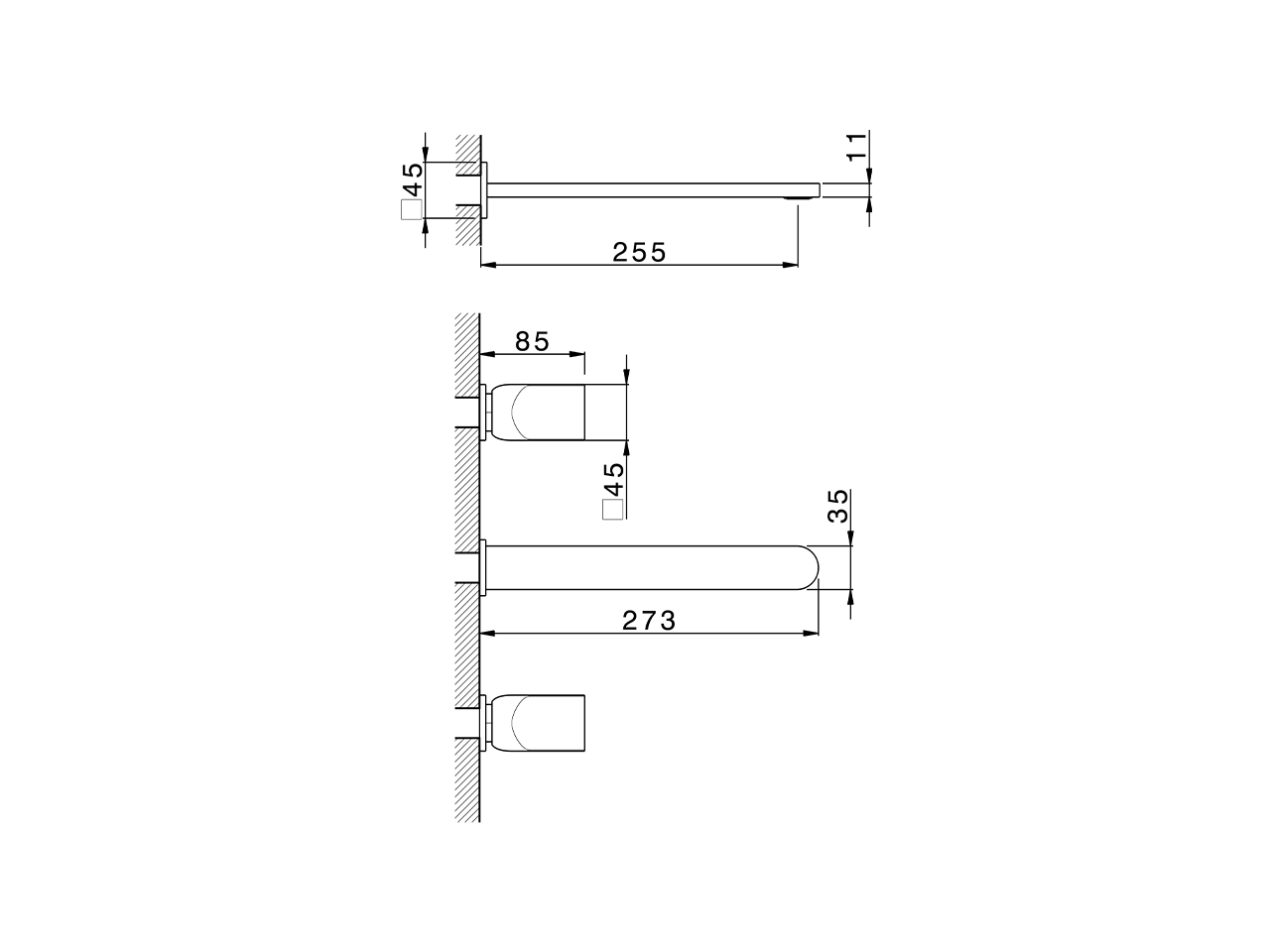 Parte externa lavabo de pared HI-RISE_RI013511 - v1