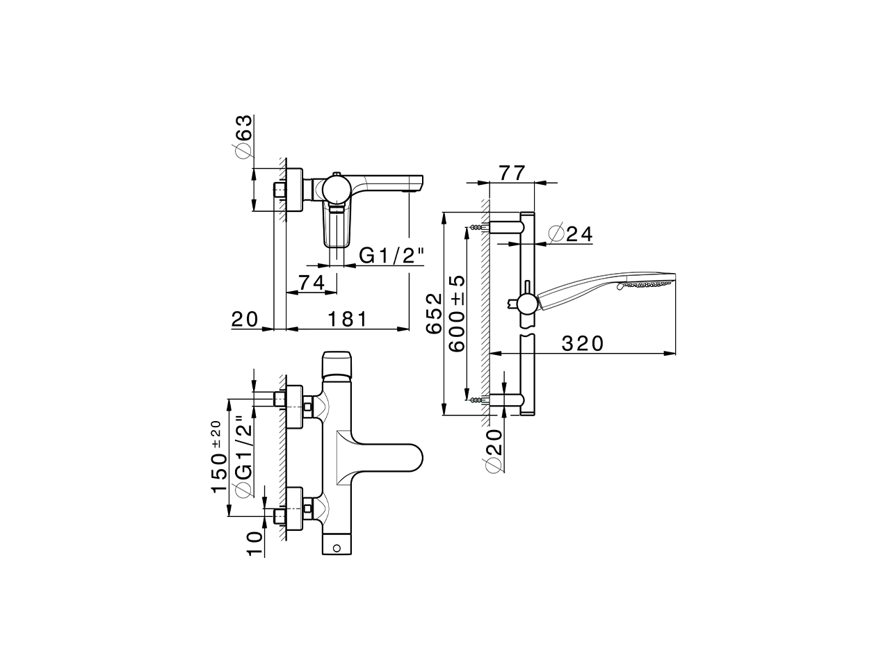 Bañera monomando con duplex ROCK&ROLL_RK000060 - v1