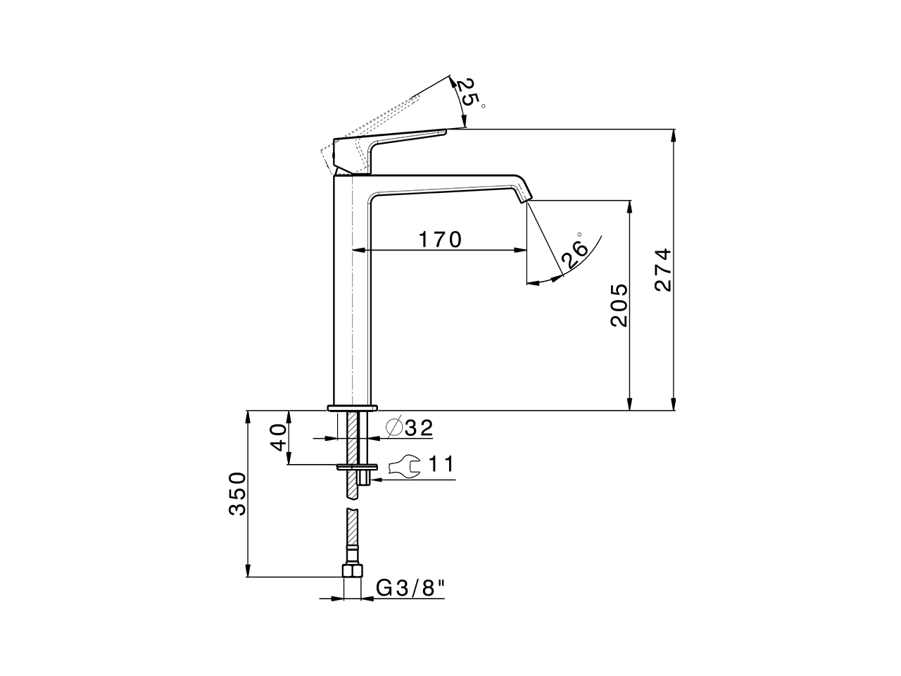 Lavabo monomando alto ROCK&ROLL_RL003544 - v1