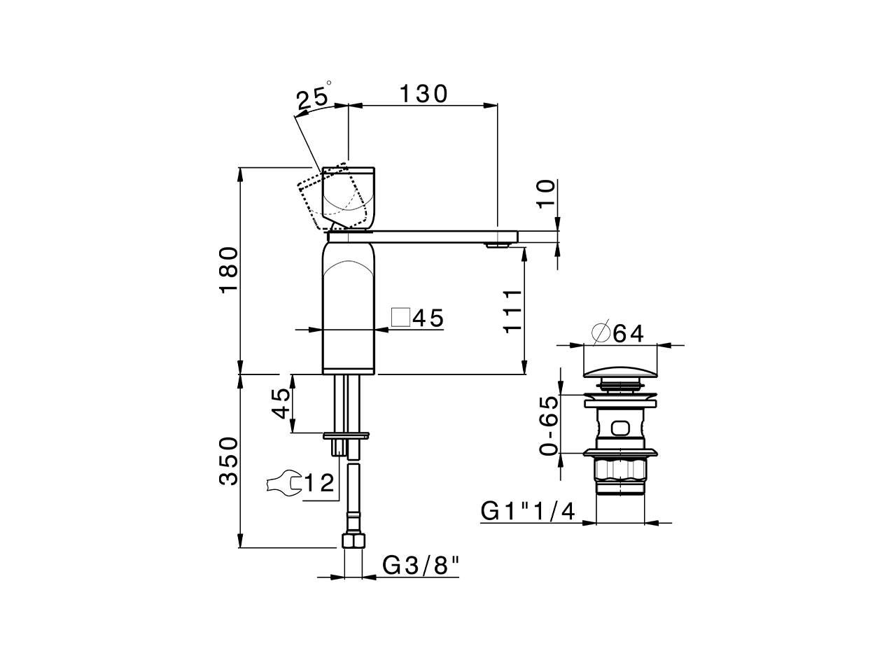 Lavabo monomando large HI-RISE_RM000494 - v1