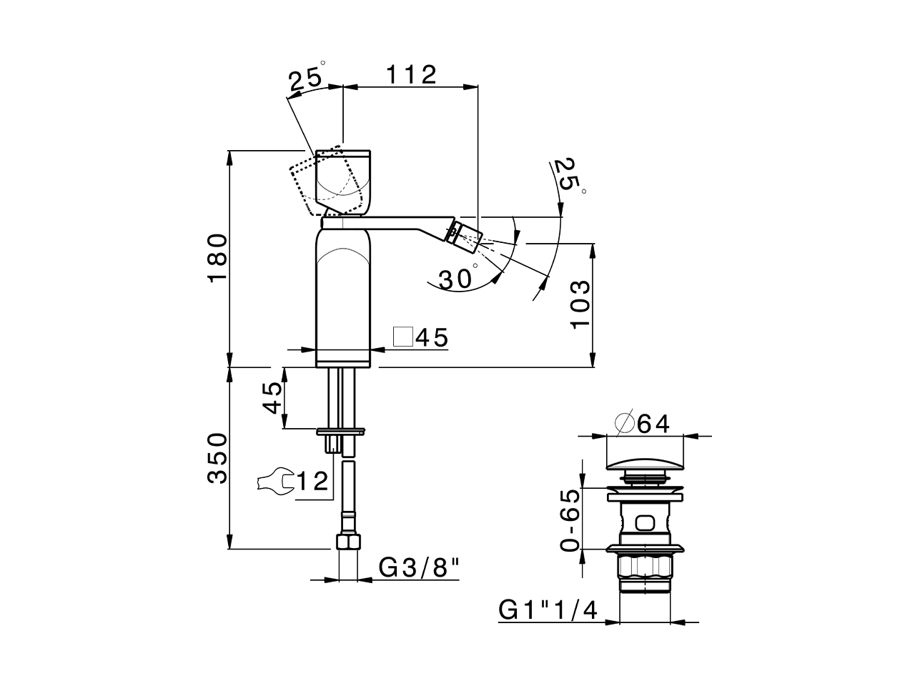 Bidé monomando HI-RISE_RM000554 - v1