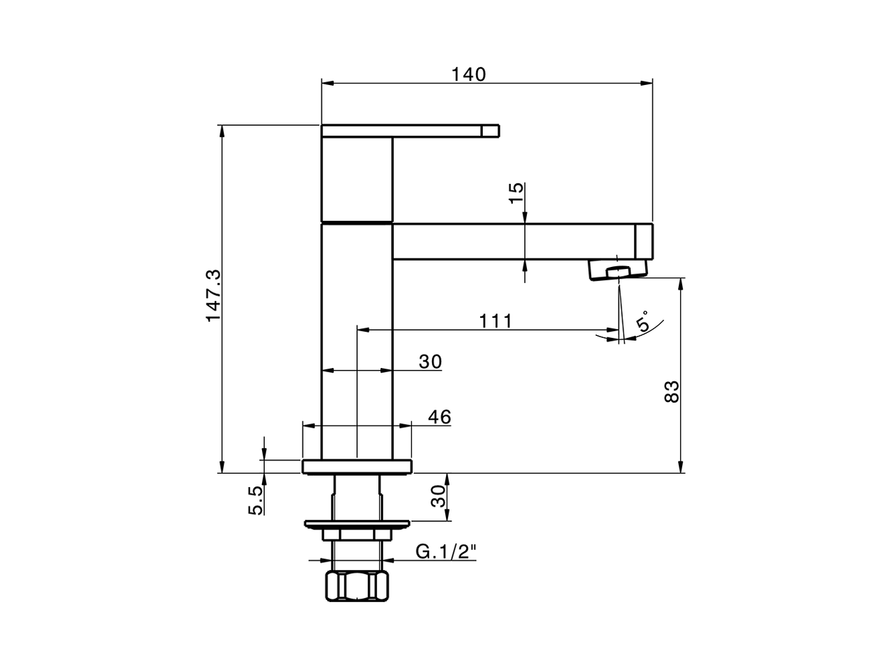 Grifo de un sólo agua ROADSTER ACCENT_RR000900 - v1