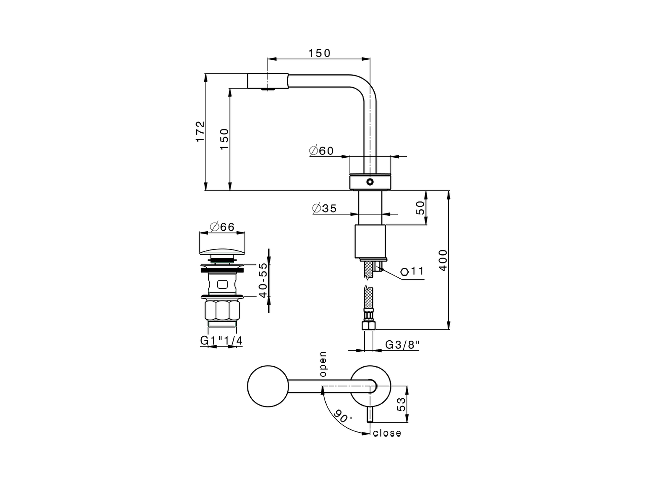 Lavabo monomando SLIM_SM000710 - v1