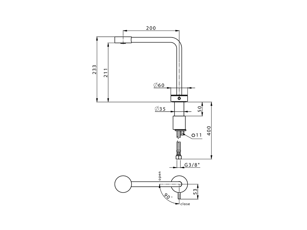 Lavabo monomando alto SLIM_SM001730 - v1