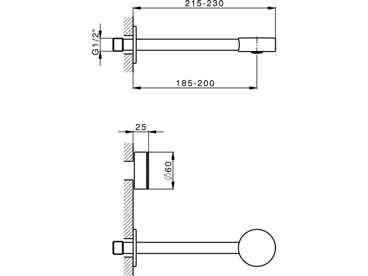Parte externa lavabo de pared SLIM_SM013510 - v1