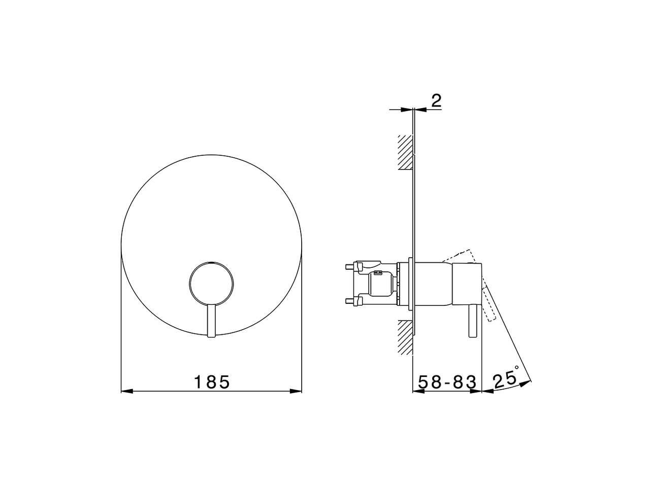 Conjunto Monomando para One-Box ONE BOX_SM0BM010 - v1