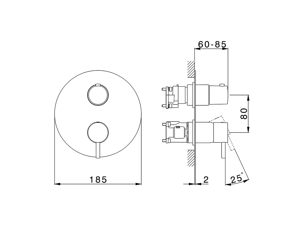 Conjunto Monomando para One-Box ONE BOX_SM0BM030 - v1