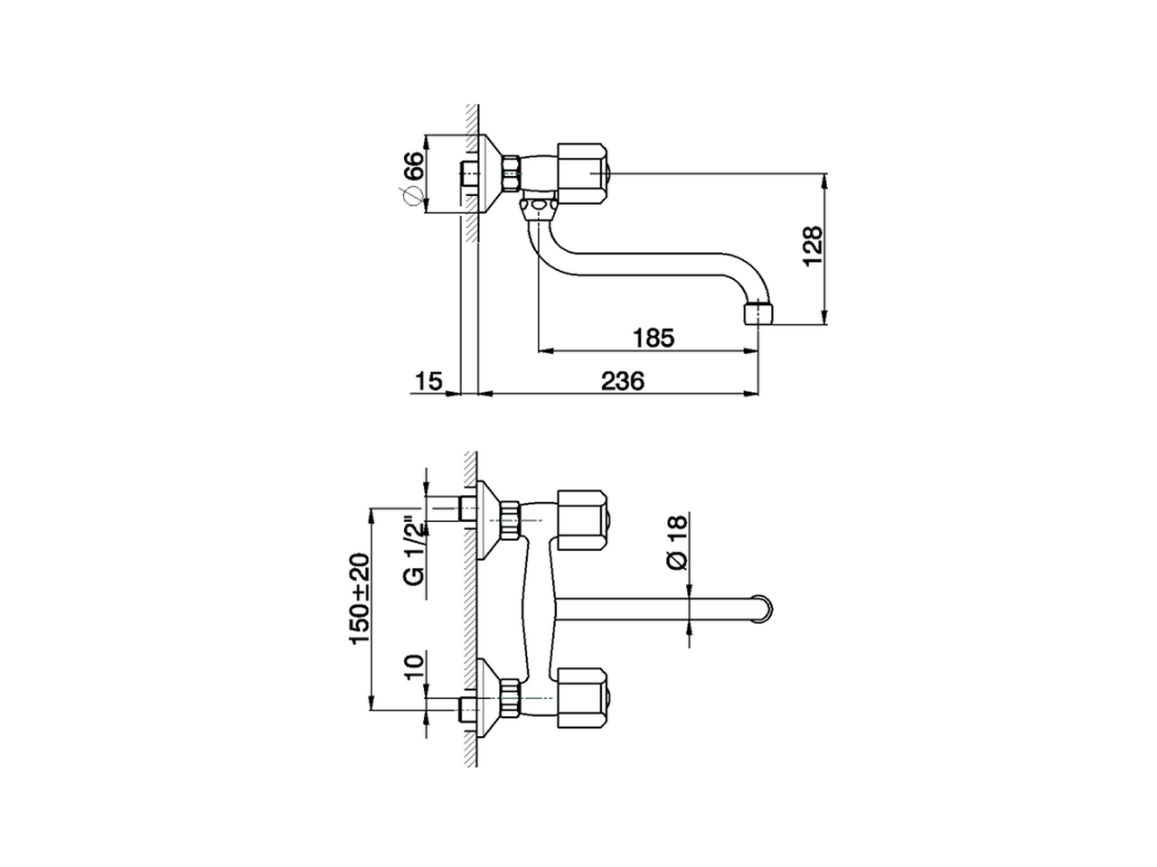 Fregadero de pared TR_TR000400 - v1