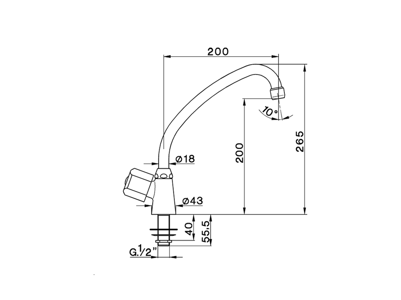 Grifo de un sólo agua TR_TR000740 - v1