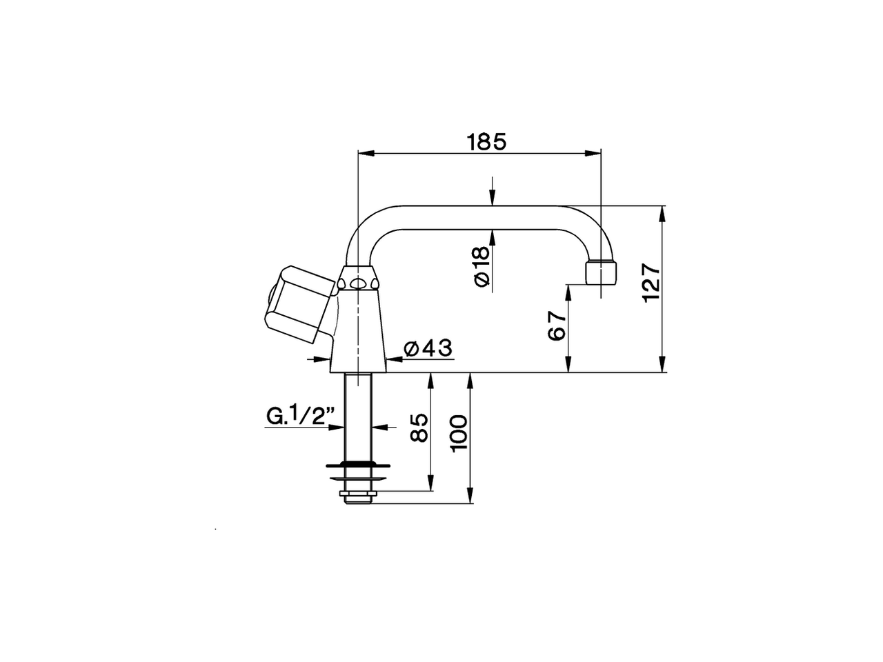 Grifo de un sólo agua TR_TR000750 - v1