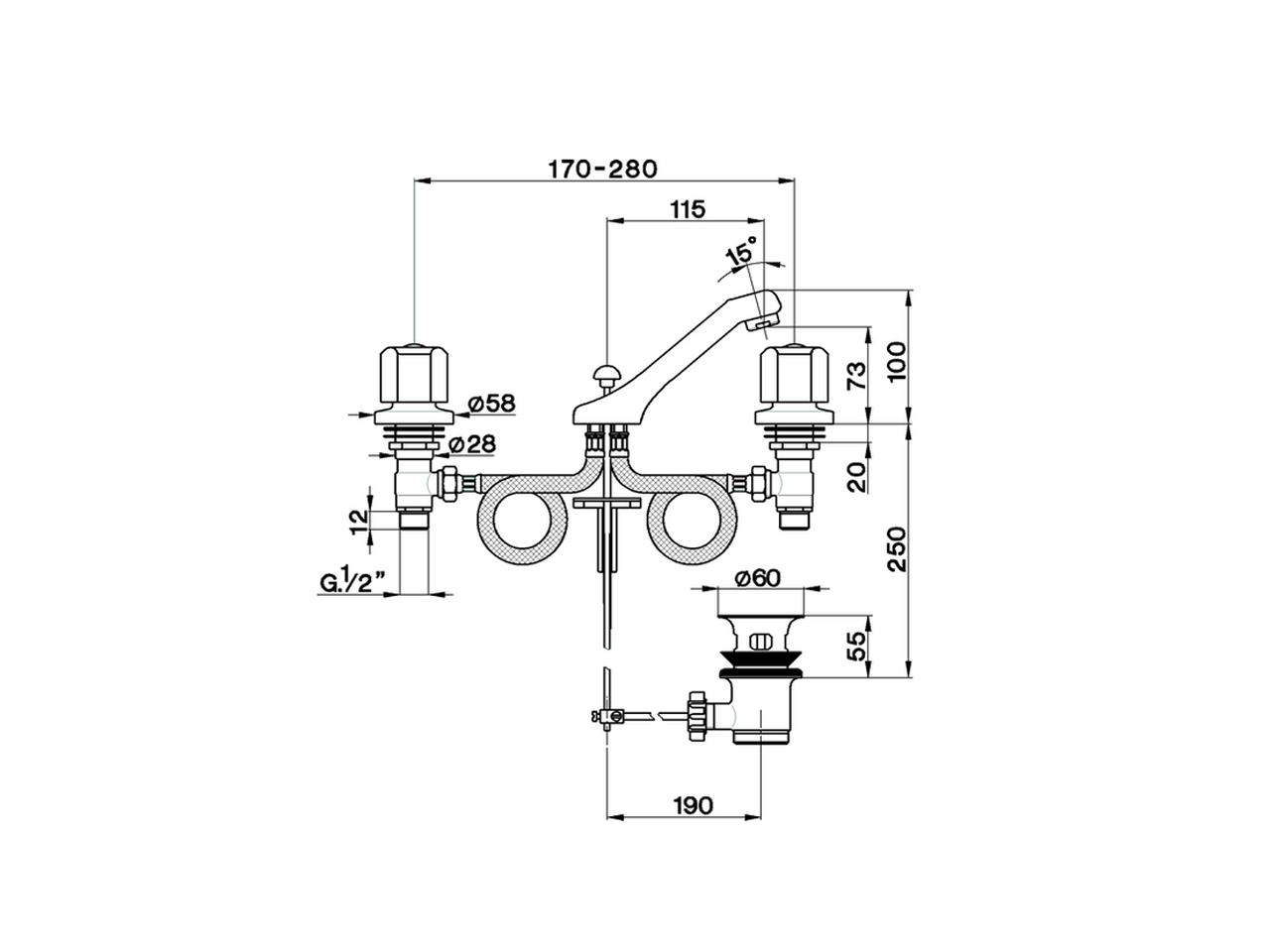 Lavabo 3 agujeros TR_TR001011 - v1