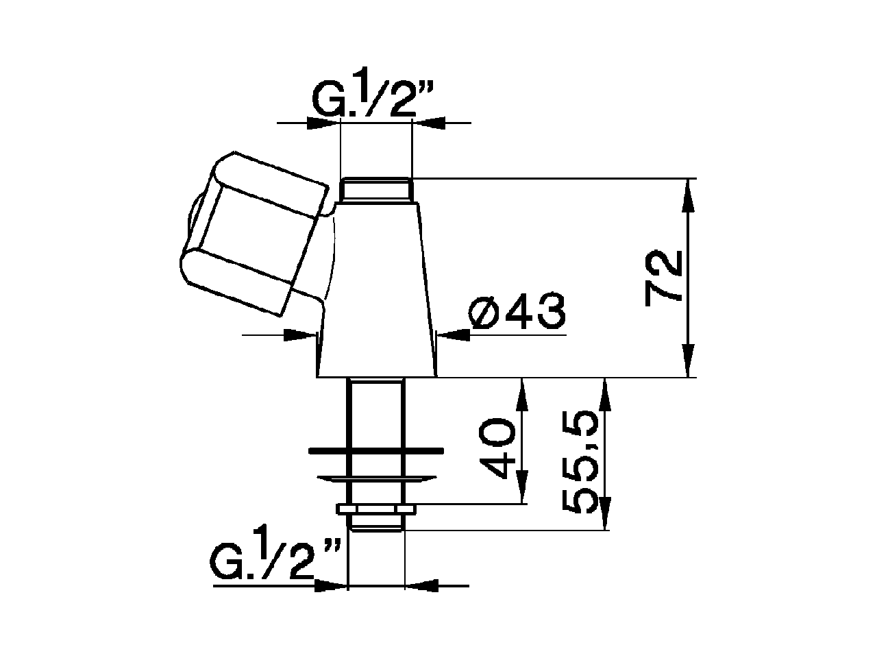 Grifo de un sólo agua TR_TR100740 - v1