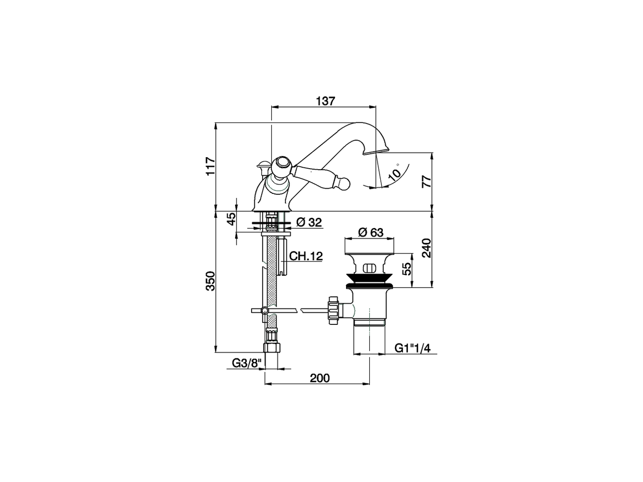 Lavabo ARCANA TOSCANA_TS000510 - v1