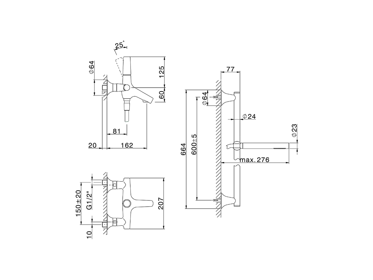 Bañera monomando con duplex VITA_VI000064 - v1