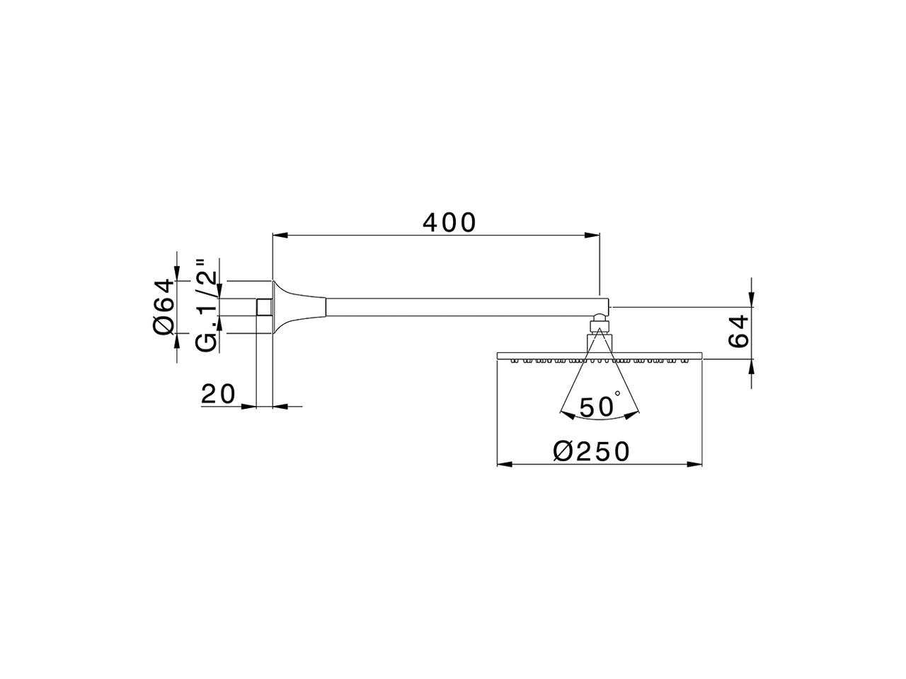 Brazo ducha con rociador VITA_VI013191 - v1
