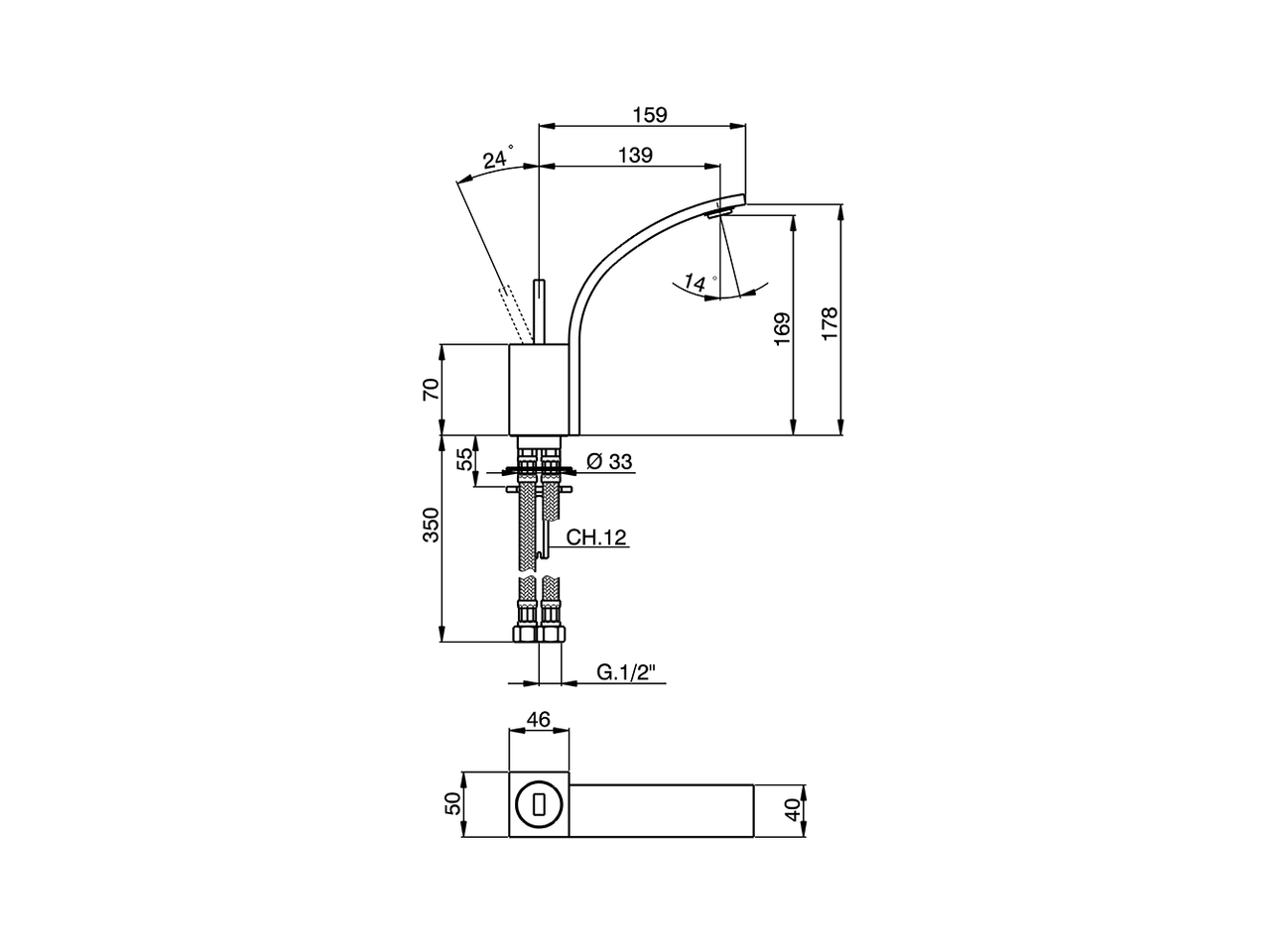 Lavabo monomando WAVE_WA000542 - v1