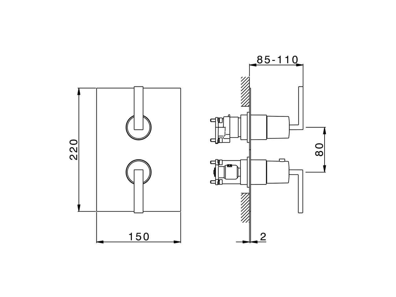 Conjunto Termostático para One-Box WAVE_WA0BT030 - v1