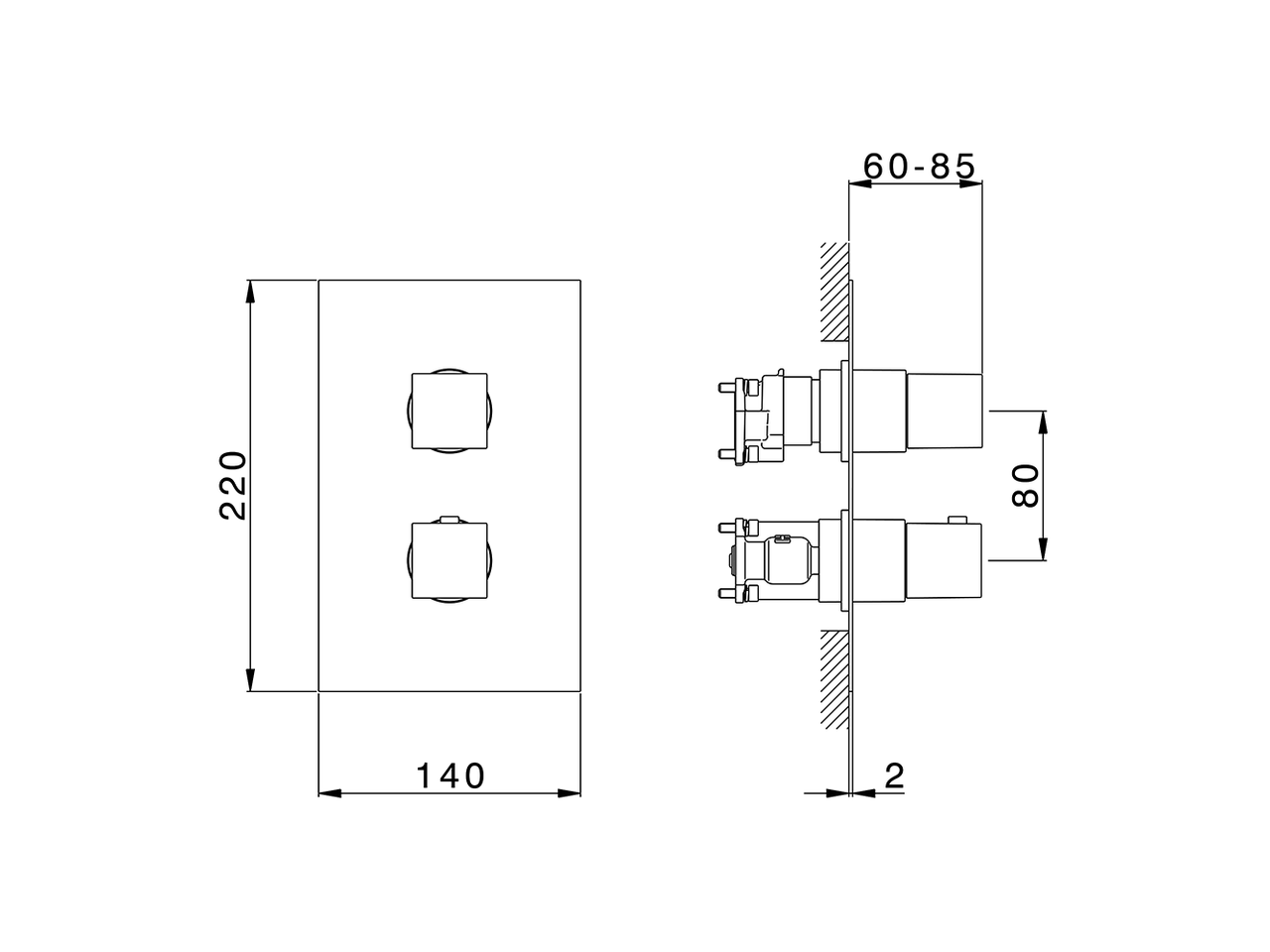 Conjunto Termostático para One-Box WAVE_WE0BT030 - v1