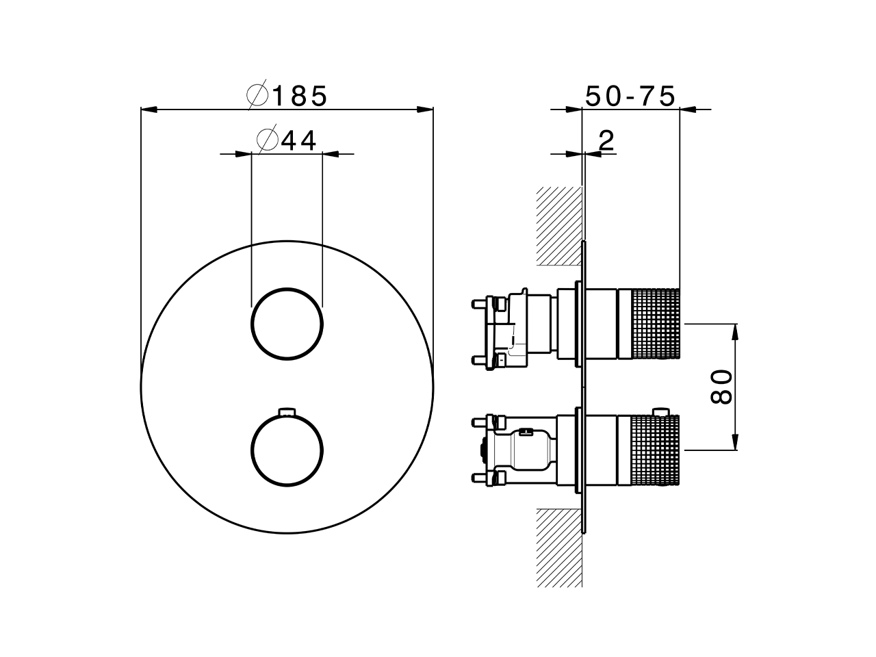 Conjunto Termostático para One-Box ONE BOX_X10BT030 - v1