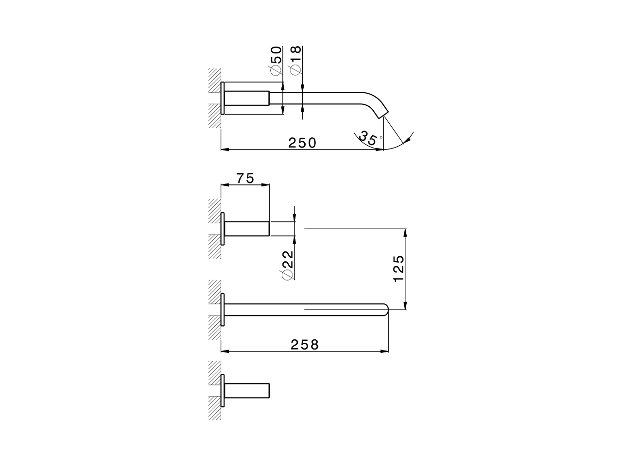 Parte externa lavabo de pared SMOOTH X32_X3013511 - v1