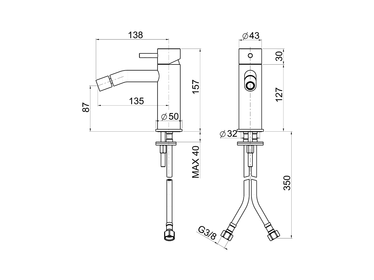 Bidé monomando XION_XI000564 - v1