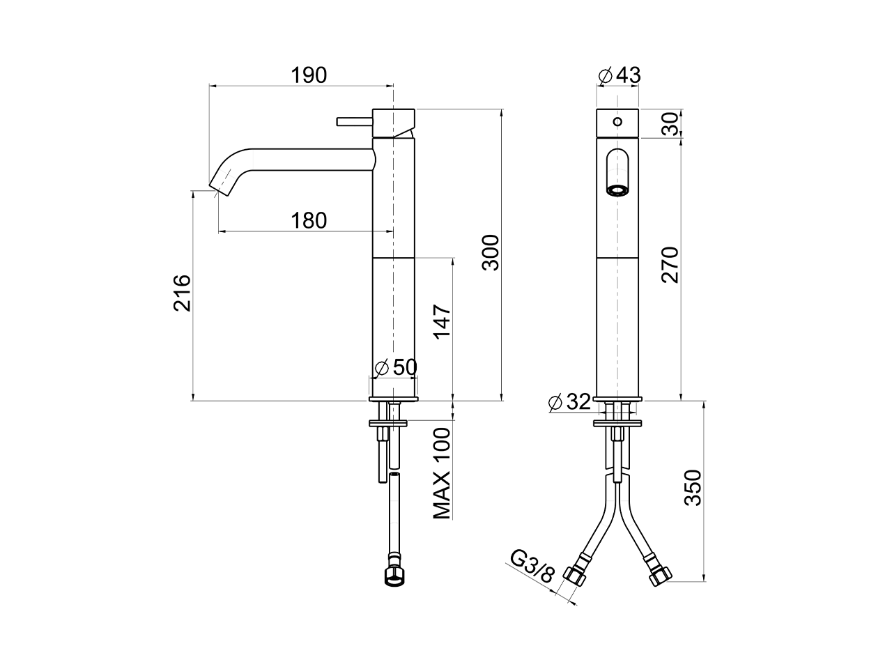 Lavabo monomando alto XION_XI003544 - v1