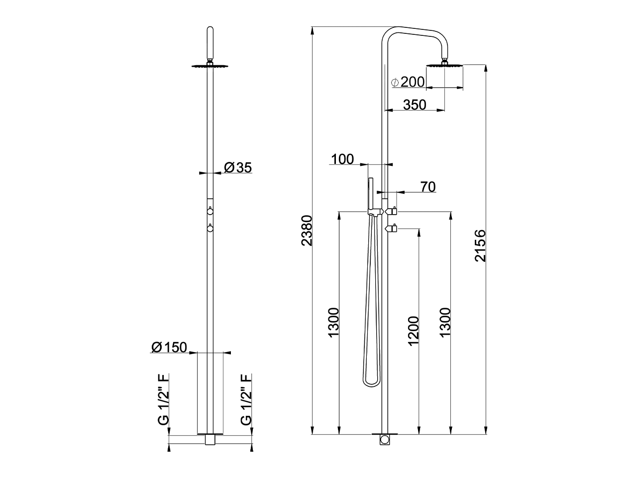 Columna de ducha progresiva COLUMNAS DUCHA_XI005110 - v1