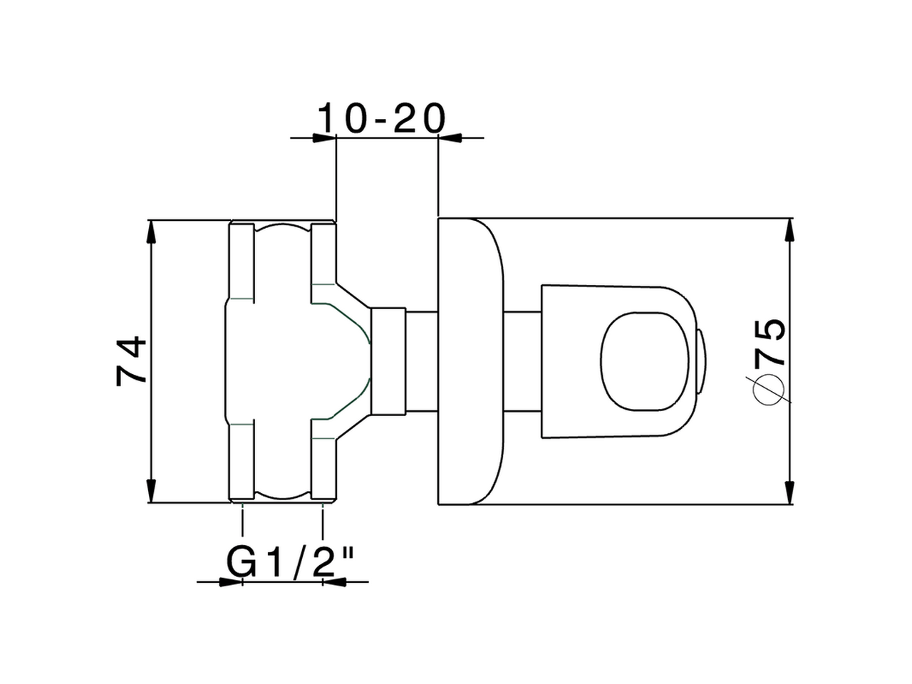 Llave de paso empotrada COMPLEMENTOS_ZA000290 - v1