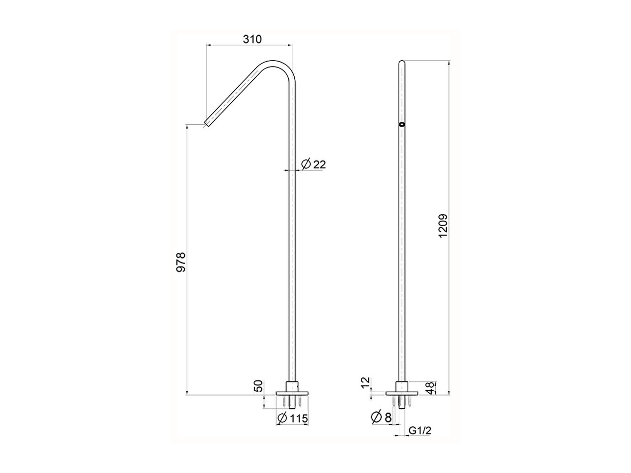 Caño de erogación de suelo XION_ZA001280 - v1