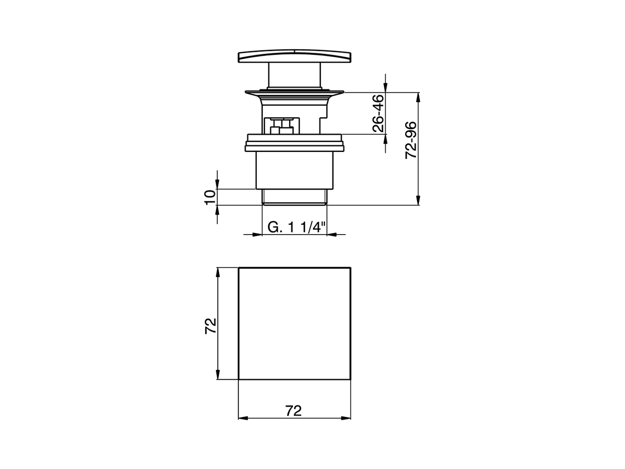 Válvula desagüe click-clack 1