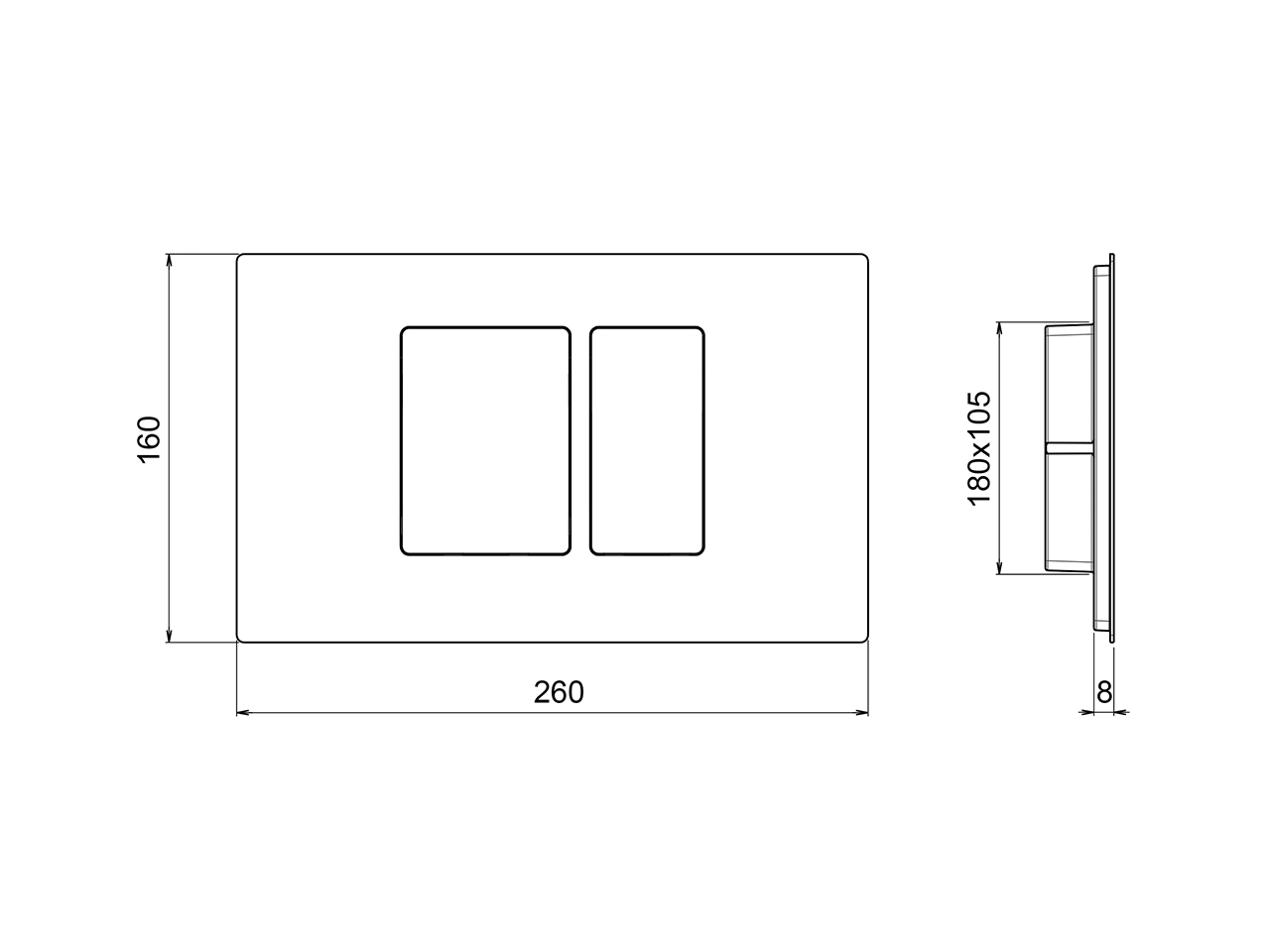 Pulsador para WC Universal inox AISI 304 COMPLEMENTOS_ZA001850 - v1