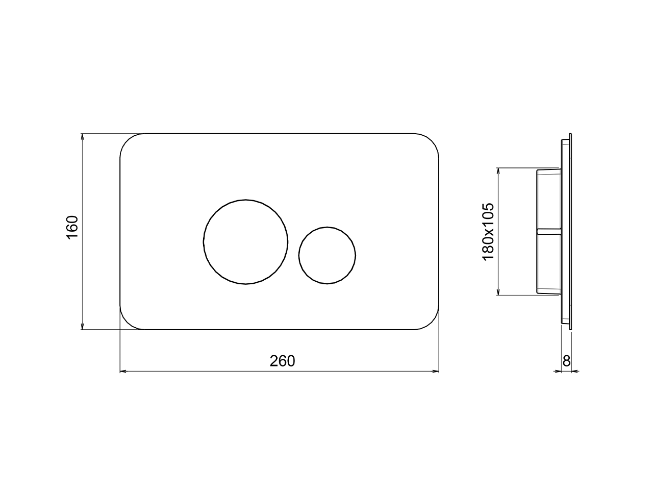 Pulsador para WC Universal inox AISI 304 COMPLEMENTOS_ZA001860 - v1