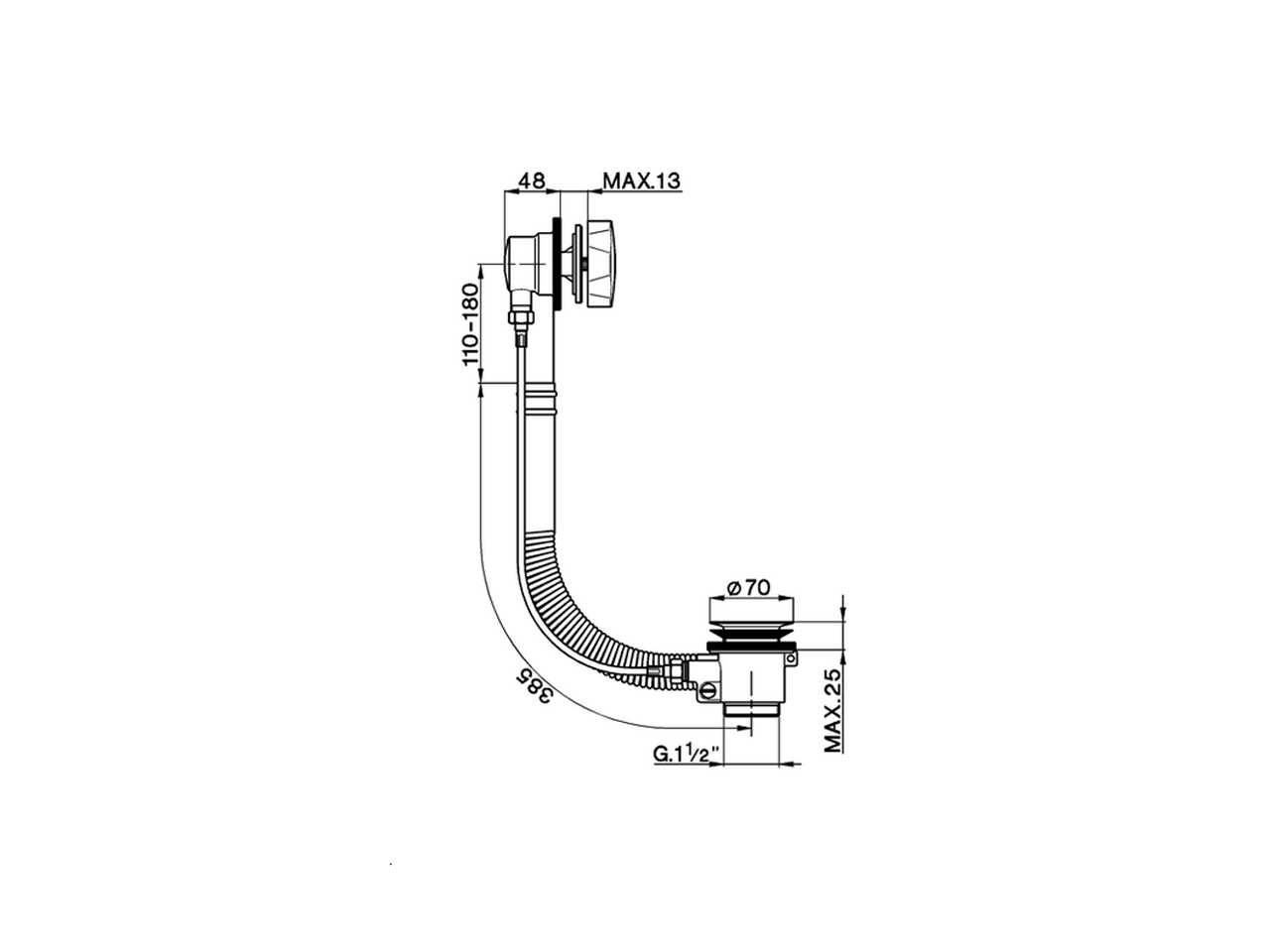 Columna de desagüe bañera COMPLEMENTOS_ZA005700 - v1