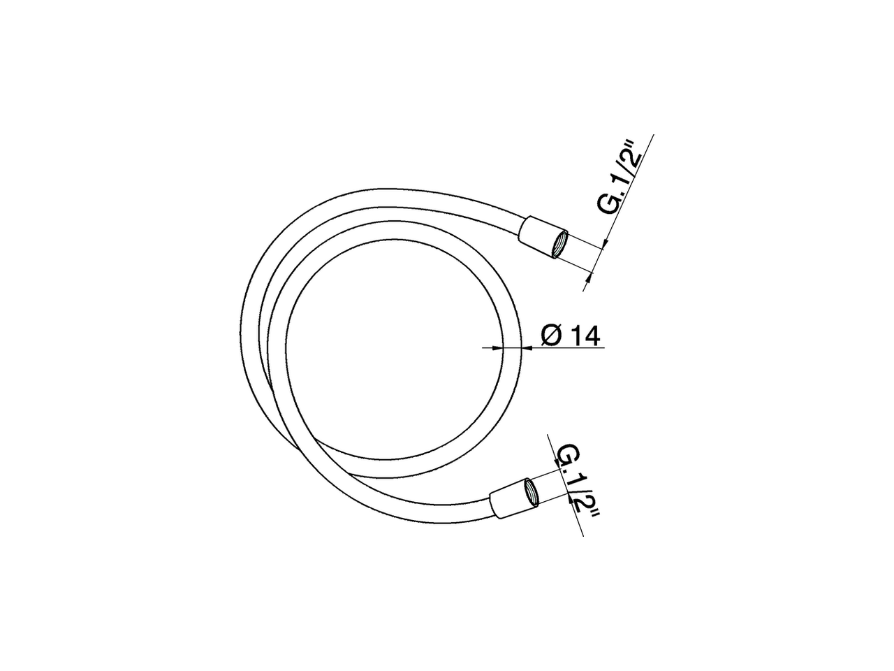 Flexible liso SUPREME 150 cm SHOWER_ZA009040 - v1