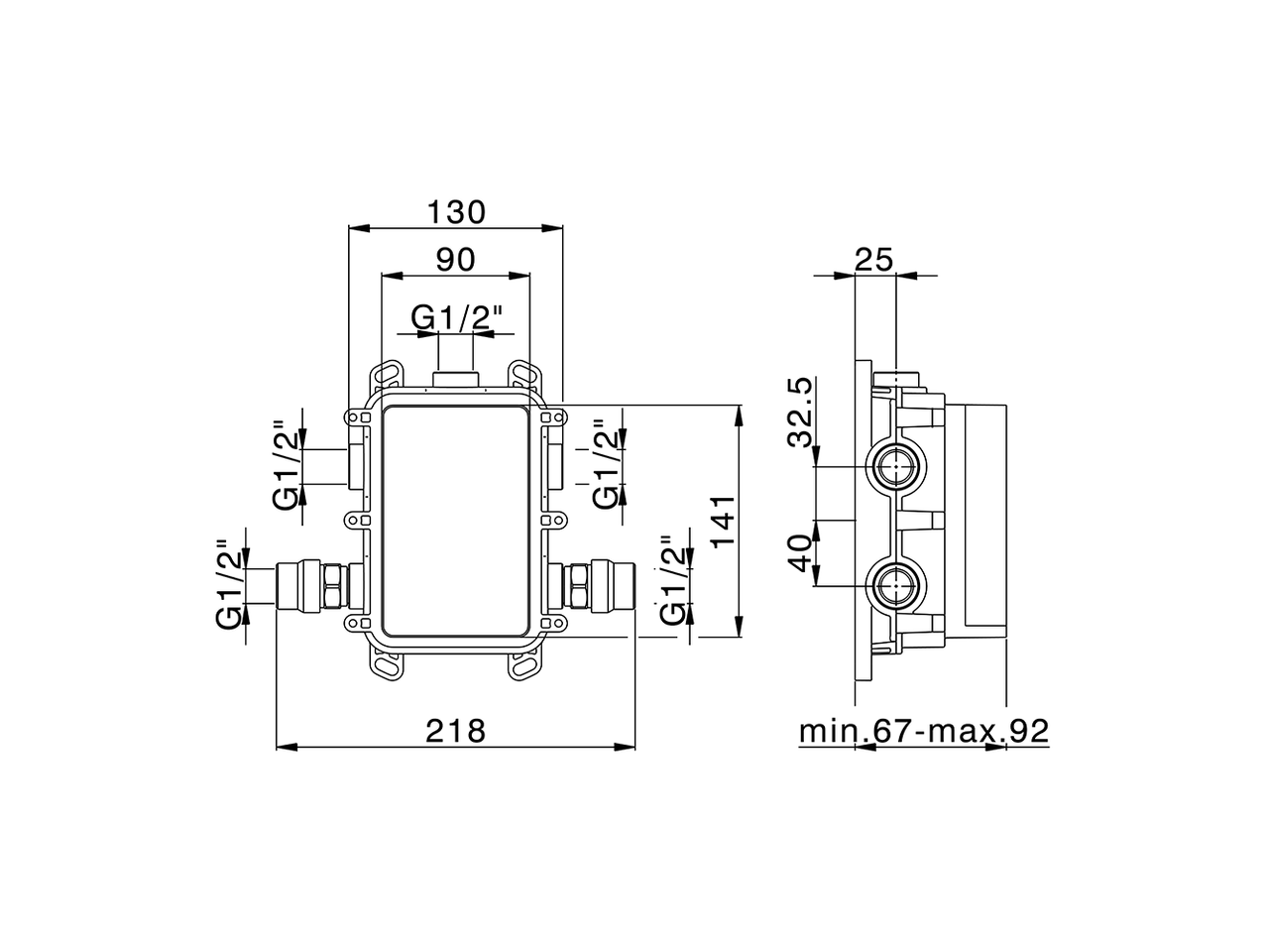 One-Box Universal para empotrado ONE BOX_ZA00B031 - v1