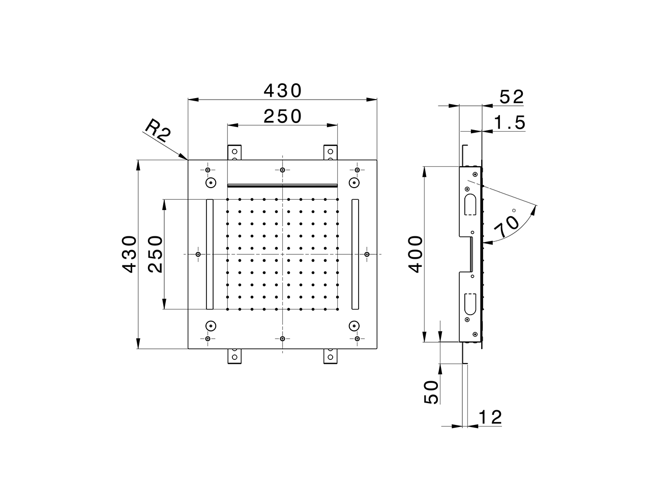 Rociador de techo con cromoterapia 430x430 mm ZEN SHOWER_ZS0C0065 - v1