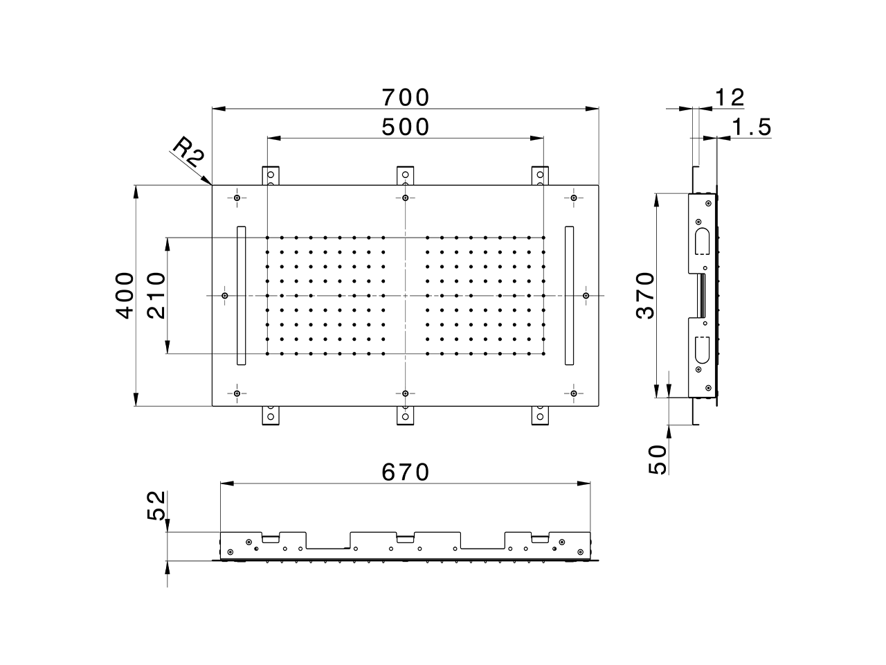 Rociador de techo con cromoterapia 700x400 mm ZEN SHOWER_ZS0C0115 - v1